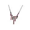 Ikita Black & Red Fashion Necklace - Modern Geometric Design | Trendy Fashion
