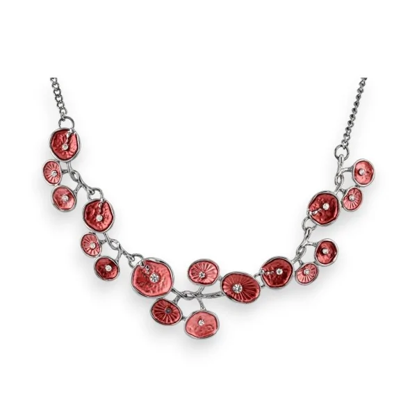 Colar Fantasia Papoilas Design vermelho
