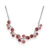 Collier Fantaisie Coquelicots Rouge & Cristaux | Bijou Floral Élégant