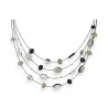 Collier Fantaisie Multi-rangs Ikita - Perles Nacrées et Cabochons Élégants