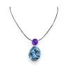 Collar de Fantasía Ikita Medallón Cosmos Azul | Joya Original Ajustable