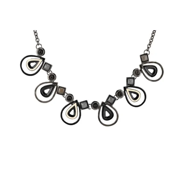 Black and White Droplet Fantasy Necklace