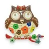 Magnetic floral owl brooch
