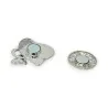 Broche Corações Sobrepostos em Tons de Azul