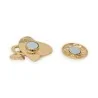 Magnetische Brosche mit goldenen HerzenBraune Nuancen