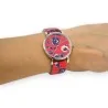 Montre Élastique Ernest Motif Floral Rouge - Bracelet Extensible Confortable