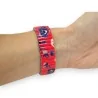Montre Élastique Ernest Motif Floral Rouge - Bracelet Extensible Confortable