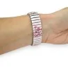 Relógio Ernest Mulher Pulseira Elástica Floral Rosa | Moda Tendência