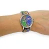 Bunte Patchwork-Uhr mit elastischem Armband von Ernest