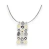 Collier fantaisie Ikita gris et blanc | Design moderne et élégant