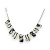 Trendy Black & White Tortoiseshell Necklace | Modern and Elegant Design
