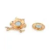 Broche coruja fantasia dourada e marrom