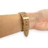 Montre Ernest silicone camel chrono or rose | Mode Tendance