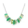 Collier Fantaisie Feuilles Vertes & Argenté | Bijou Nature Élégant | Mode Tendance