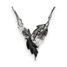 Colar Fantasia Folhas Cinzentas e Pretas da Belle Miss