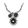 Colar Fantasia Floral Preto e Cinza da Belle Miss