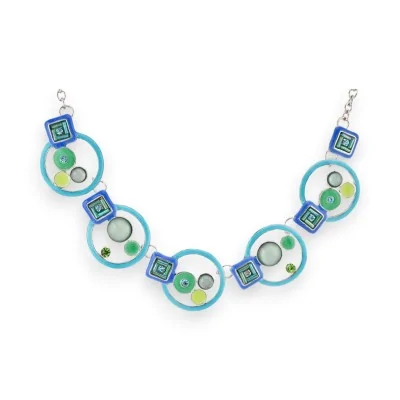 Collier fantaisie cercles...