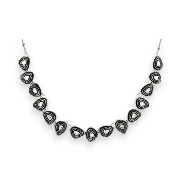 Vintage Silver-Plated Designer Fashion Necklace by Ikita