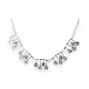 Collier Ikita Pampilles Argentées | Bijou Tendance Ajustable | Mode Tendance