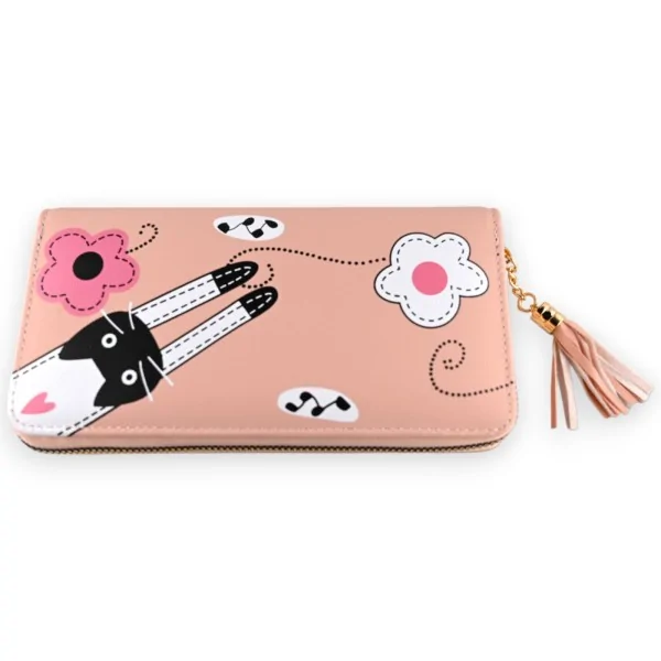 Old pink cat wallet