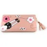 Cartera rosa viejo con gato