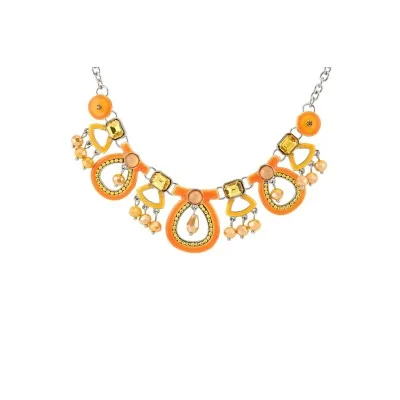 Mustard and Silver Fantasy Necklace