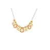 Collar de Fantasía Naranja Plateado | Joya de Moda para Mujer | Moda Tendencia