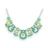 Collar de Fantasía de Metal Plateado Verde y Limón