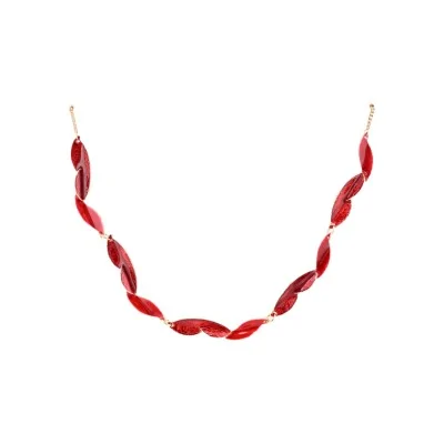 Colar fantasia Ikita dourado e vermelho