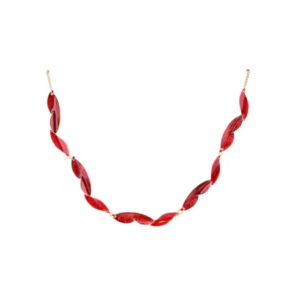 Colar fantasia Ikita dourado e vermelho