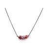 Collana Piuma Ikita | Bigiotteria Trendy Rosso e Rosa | Moda Tendenza
