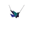 Origami Hen Costume Necklace in Blue-Green Shades by Ikita