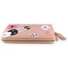 Portefeuille Chat Floral Rose | Design Unique & Compartiments Multiples