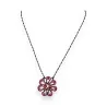 Collar de Fantasía Flor Rosa Ikita - Joya Delicada con Colgante Esmaltado