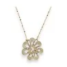 Collier Fantaisie Doré Fleur Ikita - Bijou Élégant Pailleté | Mode Tendance