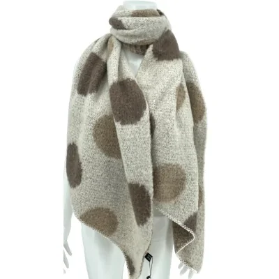 Écharpe asymétrique beige à...