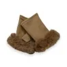 Mitaines en fausse fourrure taupe | Accessoire hiver élégant et confortable
