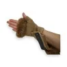 Luvas sem dedos de pele sintética em taupe | Acessório de inverno elegante e confortável