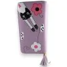Portefeuille Chat Parme | Accessoire Mode Kawaii avec Compartiments | Mode Tendance