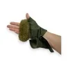 Mitaines Velours Kaki Doublées Fausse Fourrure | Accessoire Mode Hiver Femme