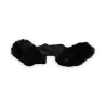 Black Faux Fur Lined Mittens | Elegant Winter Fashion Accessory