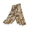 Wildleder-Handschuhe mit pastellfarbenem Muster