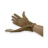 Guanti in velluto scamosciato con motivo a pittura pastello - Elegante accessorio moda invernale