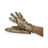 Suede velvet gloves with pastel paint pattern - Elegant winter fashion accessory