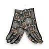 Gants velours suédine motifs géométriques - Protection hivernale élégante