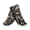 Multicolored paint pattern suede velvet gloves