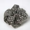 Scrunchie Plateado con Efecto Disco