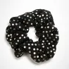 Scrunchie Bola de Discoteca Preto e Prata