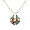 Golden Steel Floral Jewelry Set | Elegant Necklace and Earrings