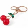 Porte-clés Cerises Or Rose & Strass | Accessoire Mode Tendance & Original